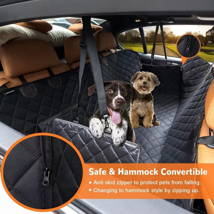 Dog Back Seat Extender - Waterproof Mesh Platform for Cars, Trucks & SUVs | Storage Pockets + Door Covers - Image 9